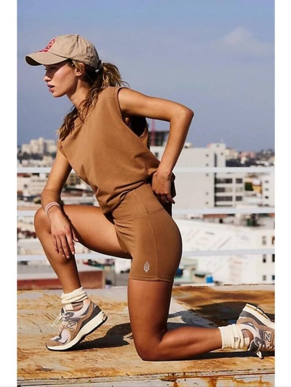 Free People Movement Hot Shot Micro Set Size Camel/Brown XS NWOT